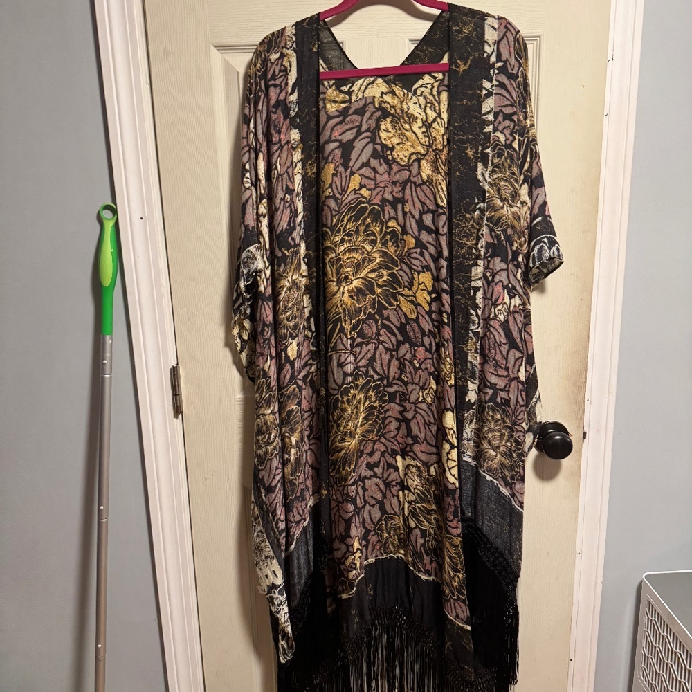 Floral Print Kimono